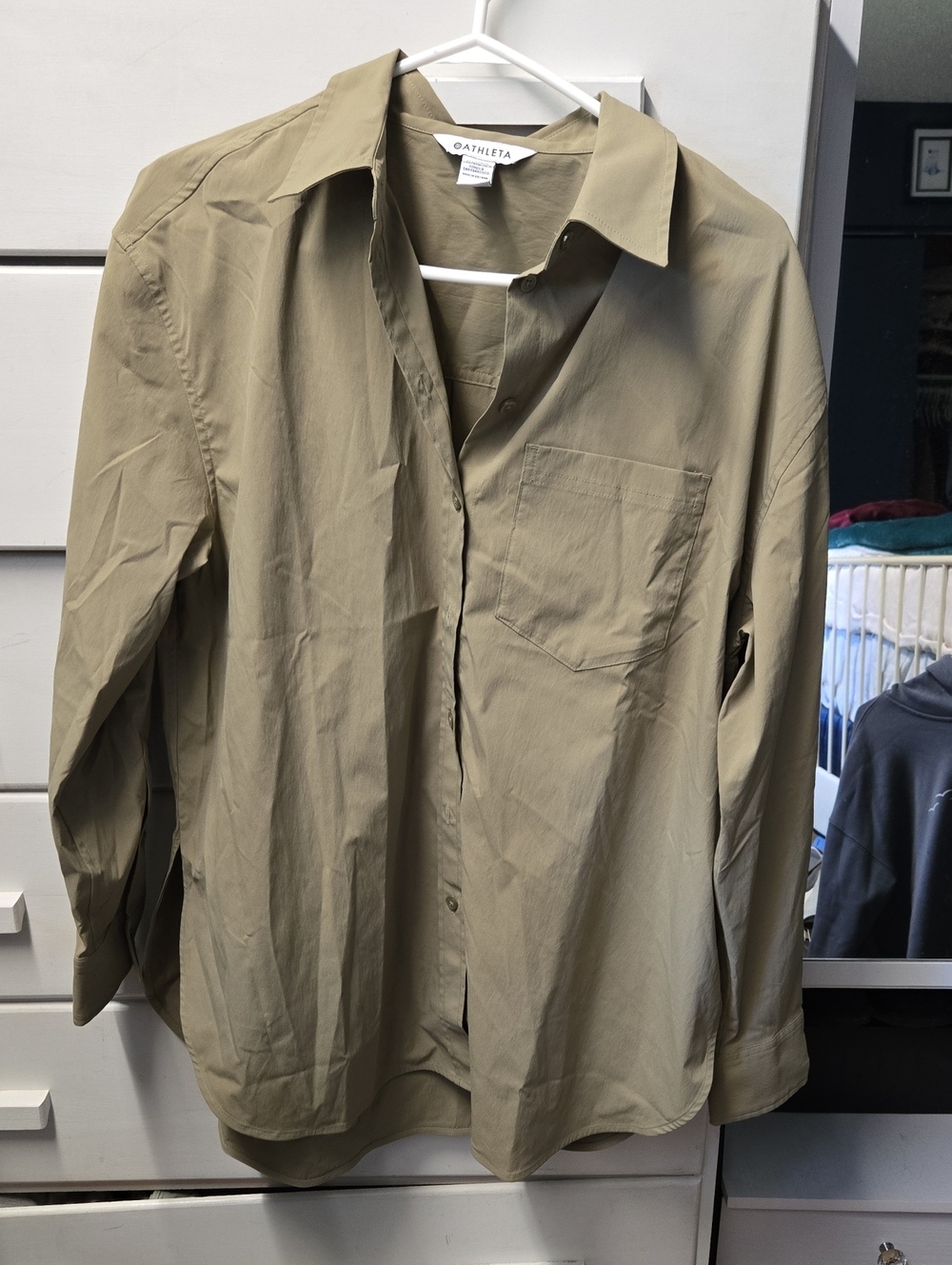Athleta Button Down Performance Top